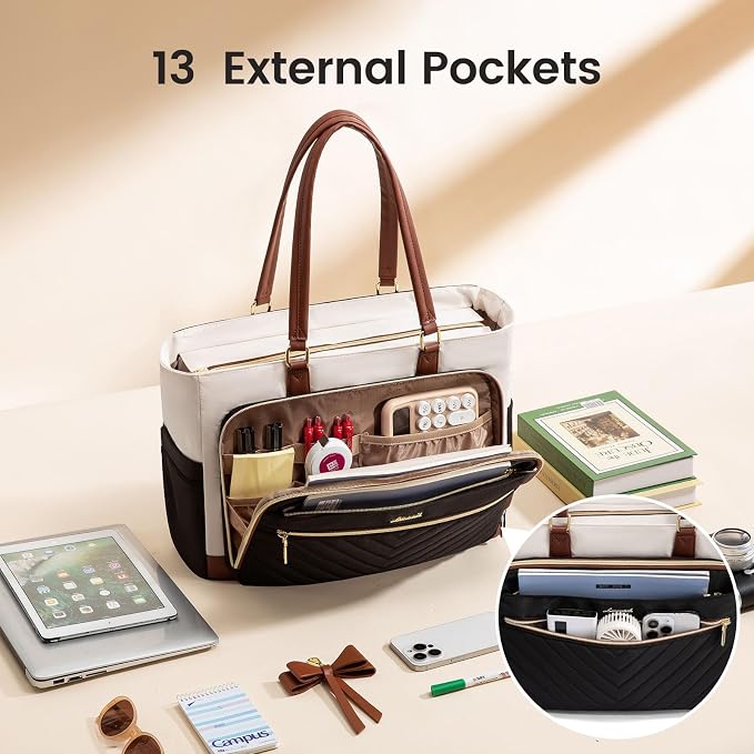 LOVEVOOK 17 Inch Laptop Tote Bag - Image 4