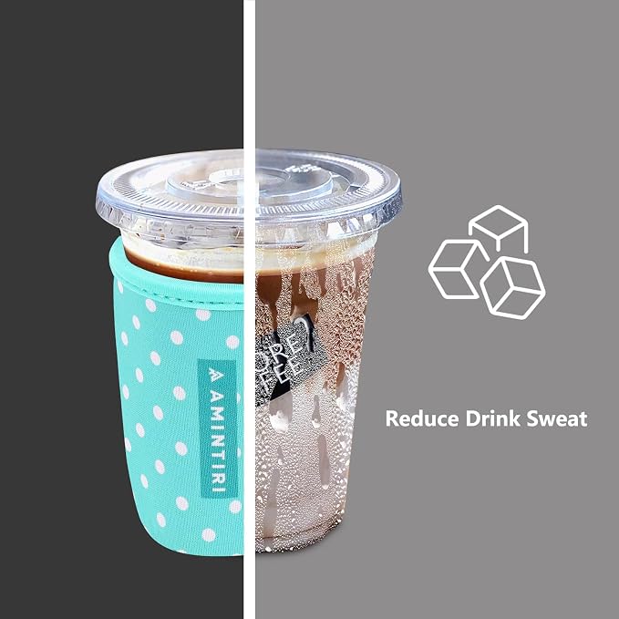 3 Pack Reusable Sleeve for Iced Coffee Cup, Coffee Neoprene Sleeve for Iced&Hot - Image 2