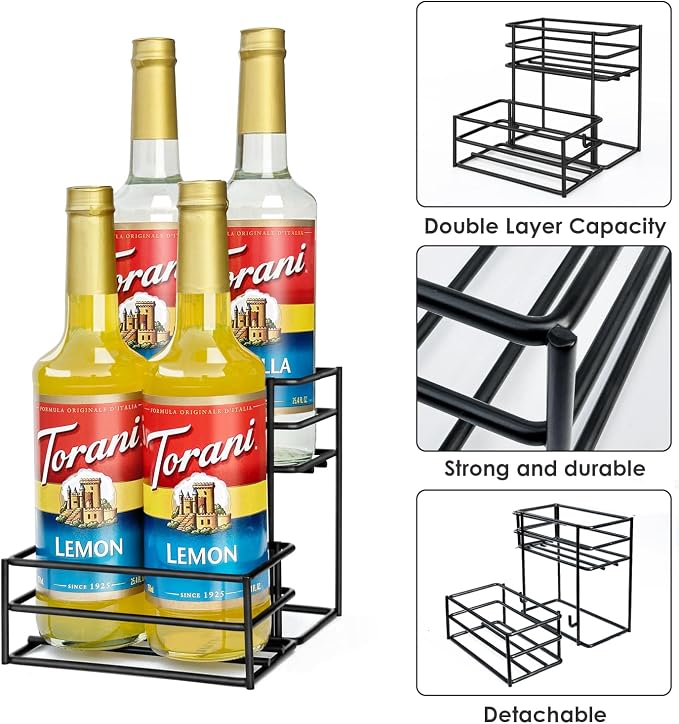 MCSAPIL Coffee Syrup Rack，Coffee Syrup Organizer - Image 5