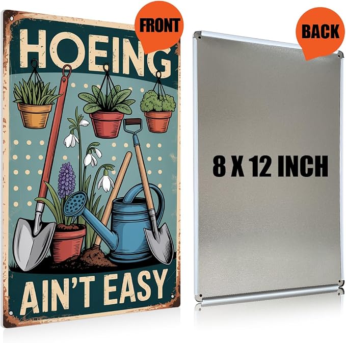 BEASTZHENG Funny Gardening Essentials Garden Mental Tin Sign Wall Art Decor | - Image 2