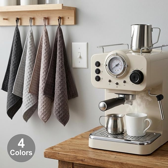 4 Pack Barista Towels Coffee Towels Waffle Weave Microfiber Towel Coffee Bar - Image 6