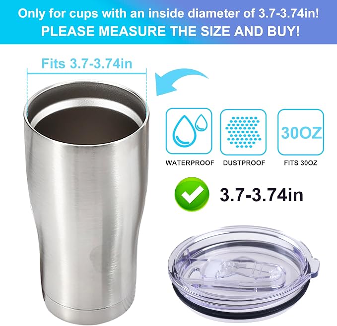 30 OZ -AICMEI 2 Replacement Lids - Image 3