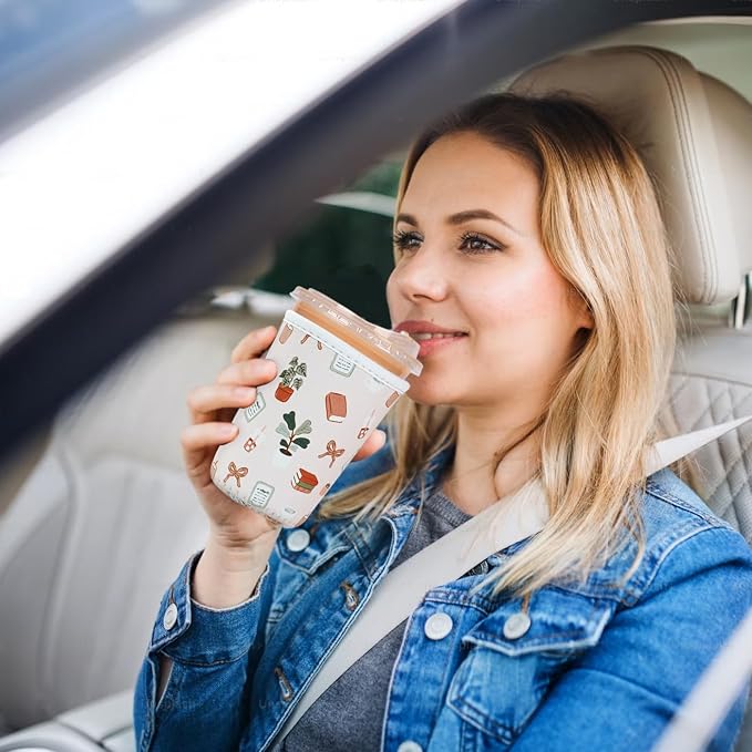 Reusable Insulated Sleeve for Iced Coffee Cup, Beverage Holder for Iced Coffee - Image 2