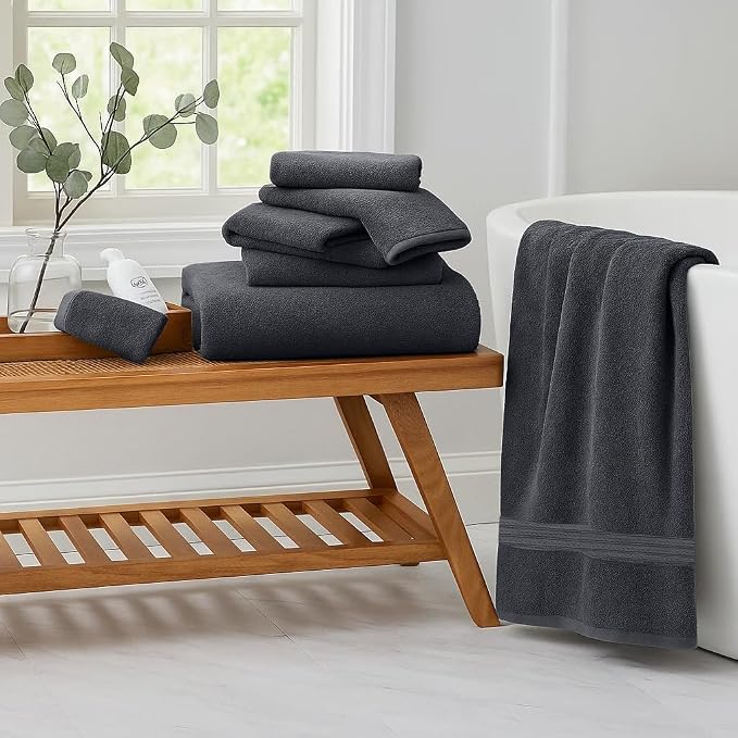 RIVERSIDE Pack of 8 Towels Set, 2 Large Bath, 2 Hand, 4 Face Washcloths - Image 6