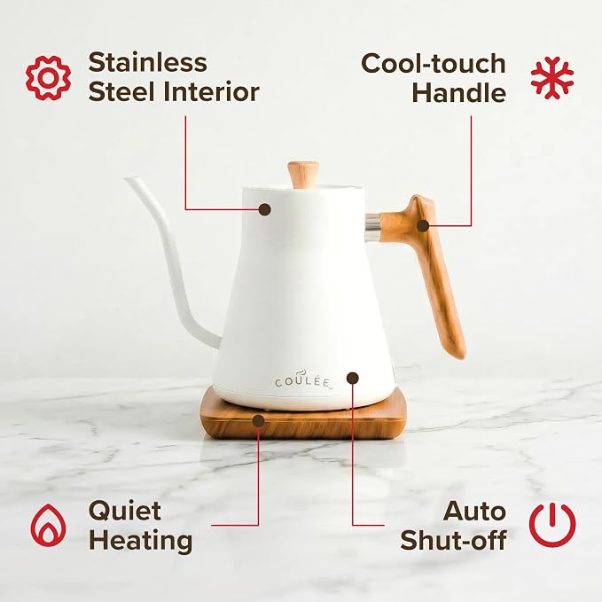 Coffee Gooseneck Kettle, Stainless Steel Interior, Electric Kettle - Image 3