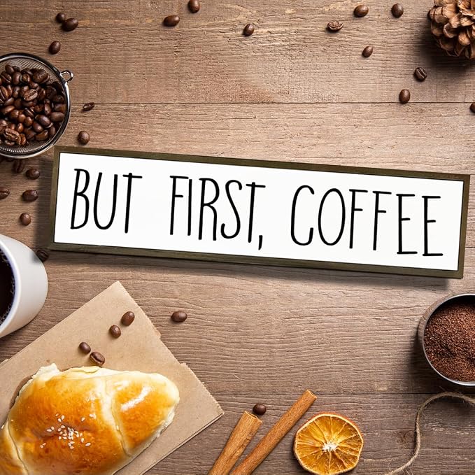 Coffee Signs for Coffees Station Decor, Farmhouse Table Shelf Decoration - Image 4