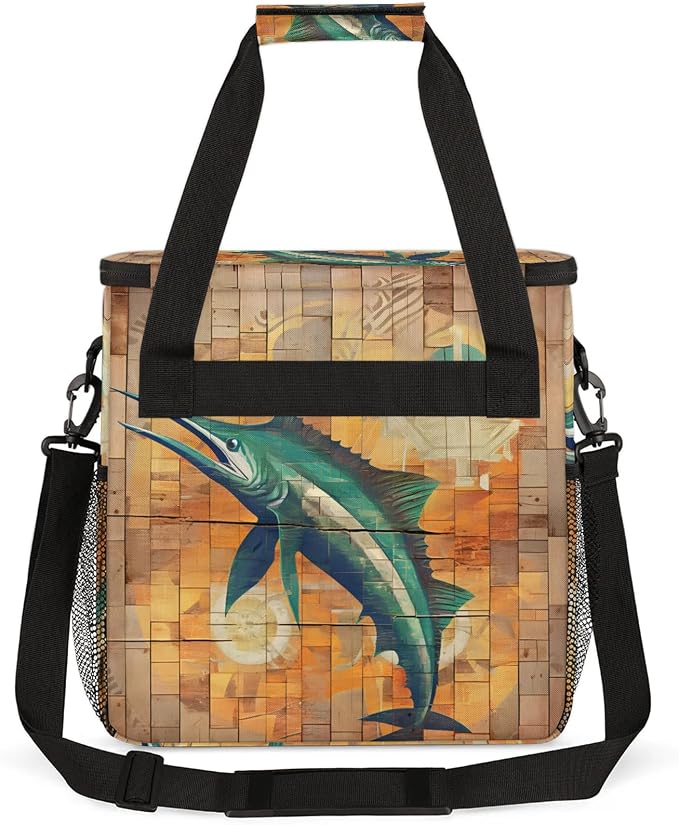 Funny Swordfish Coffee Maker Carring Bag, Large Insulated Storage Organizer - Image 5