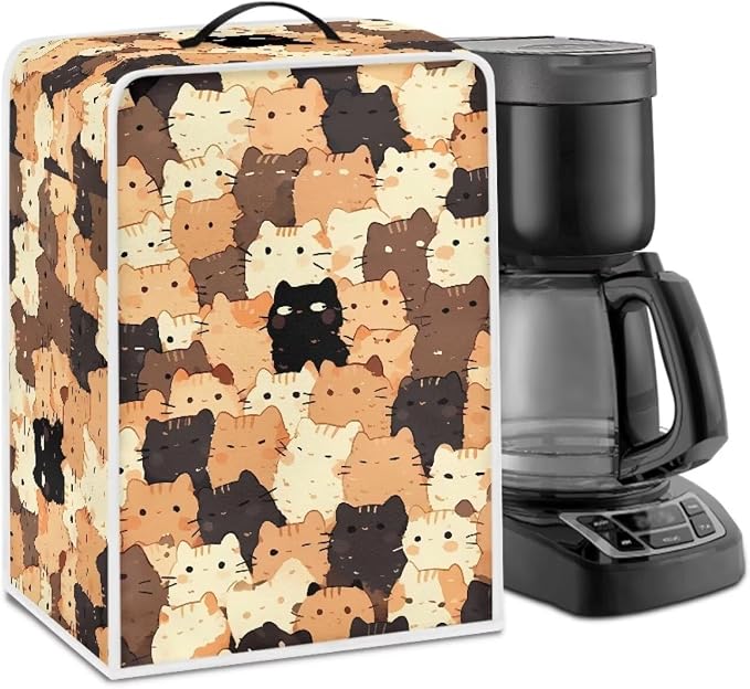 Cat Coffee Maker Dust Cover Small Kitchen Appliance Cover Compatible Most by Unknown