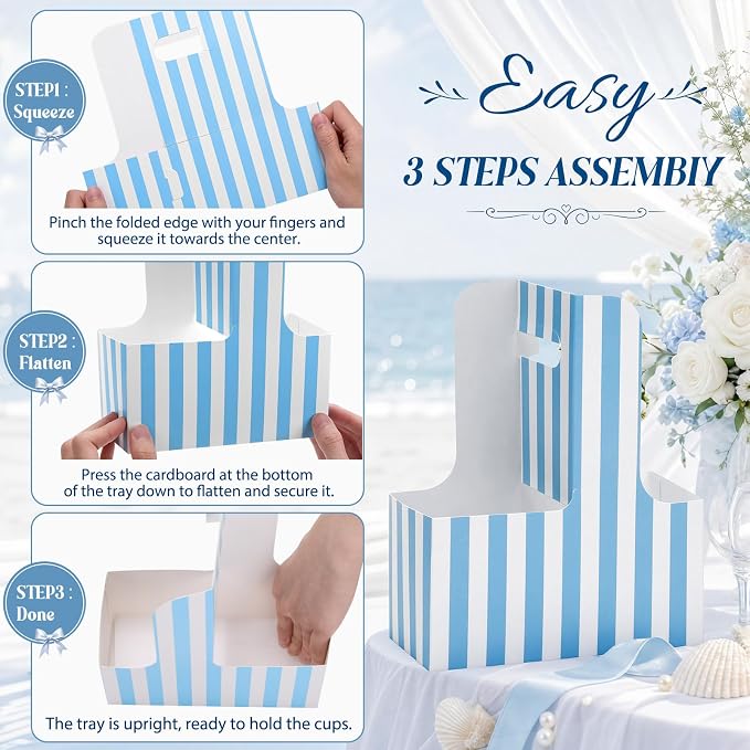 50 Pack 2 Cup Disposable Drink Carrier - Image 3
