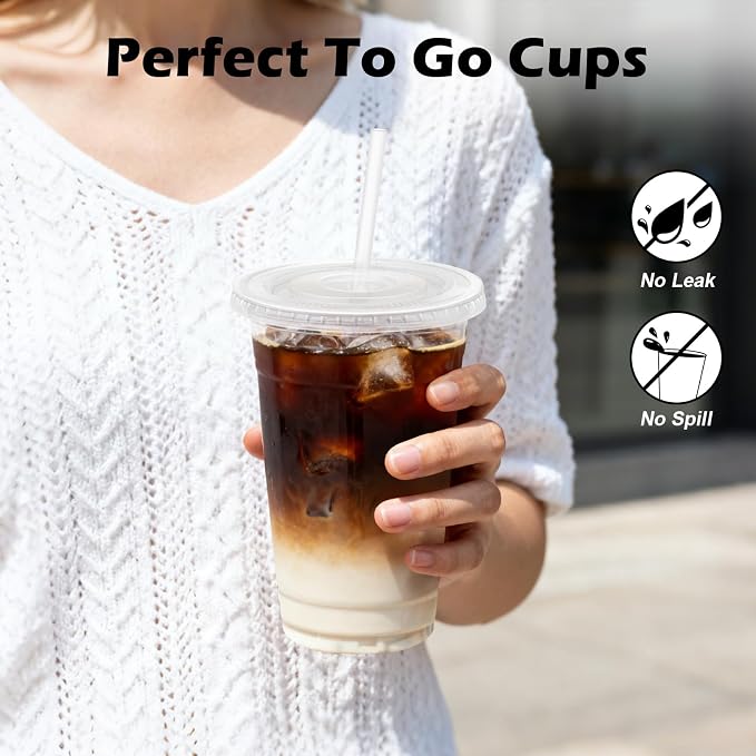 Lamosi 500Pack 20 oz Clear Plastic Cups - Image 7