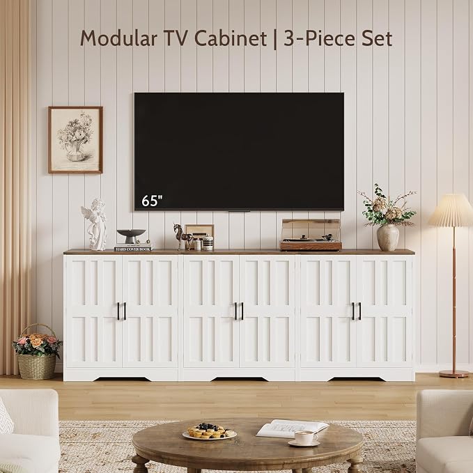 Sideboard Buffet Cabinet, Modern Farmhouse Kitchen Storage Cabinet, Living Room - Image 7