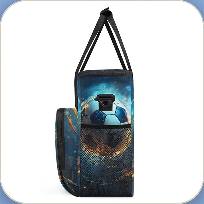 Funny Soccer Coffee Maker Carring Bag, Large Insulated Storage Organizer Case - Image 4