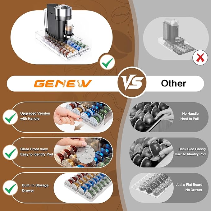 Coffee Pods Holder Acrylic Drawer Compatible - Image 7