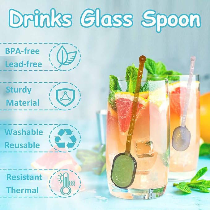 5 Pieces Coffee Spoons, Glass Coffee Stirring Spoon, Espresso Stirring Spoon - Image 5