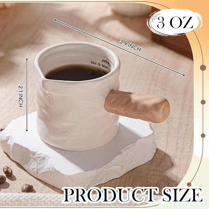 Maxdot Espresso Measuring Cups Ceramic 3 Oz/90ml - Image 2