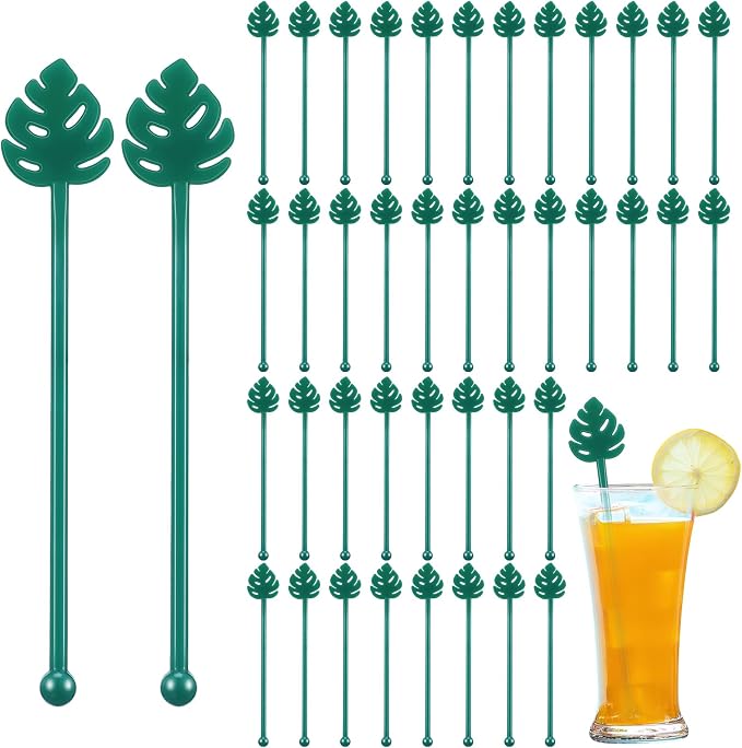 Hushee 30 Pcs Cocktail Swizzle Sticks 6 Inch Fun Cocktail Stir Sticks Reusable by Hushee