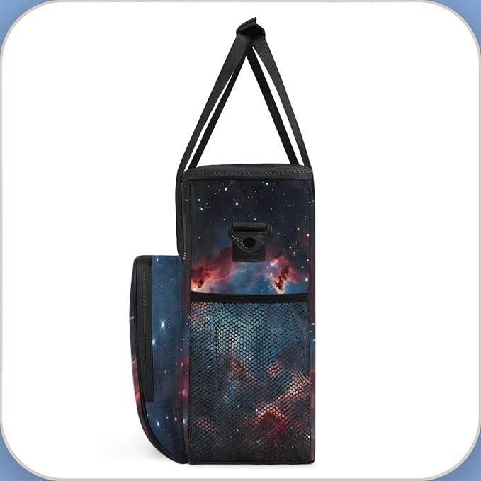 Galaxy Star Outer Space Coffee Maker Carring Bag, Large Insulated Storage - Image 4