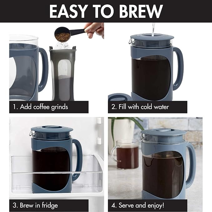 Primula Burke Deluxe Cold Brew Iced Coffee Maker, Comfort Grip Handle, Durable - Image 3