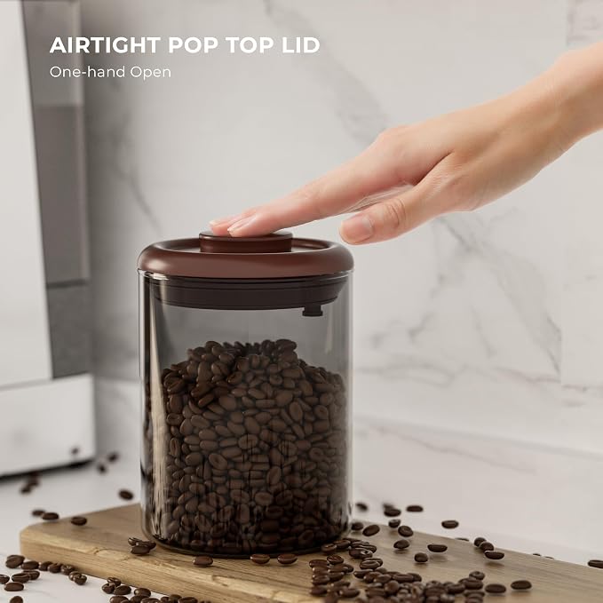 Amber Glass Coffee Canister 2-Pack - Image 2