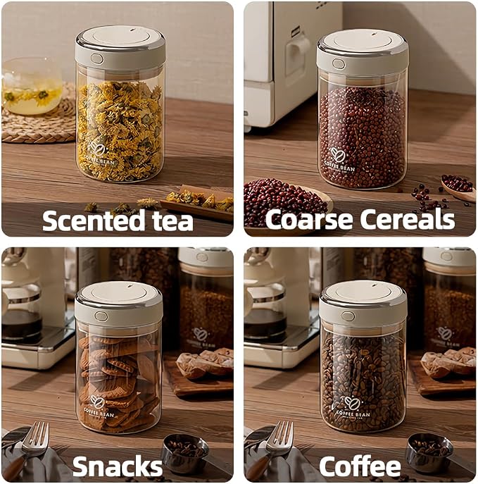 Coffee Bean Canister, 37OZ Food Grade Sealed Jar - Image 6