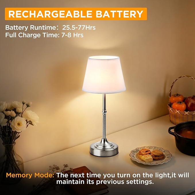 LUTEC Cordless Table Lamp, Battery Operated Lamp - Image 6
