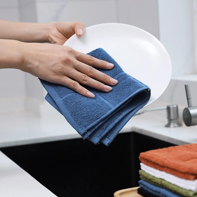 Glynniss Dishcloths Kitchen Highly Absorbent Dish Rags 100% Cotton Dish Cloths - Image 3