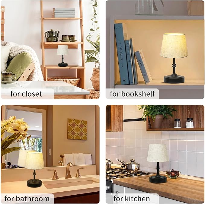 ONEWISH Small Cordless Lamp, Battery Operated Table lamp Dimmable, 4000mAh - Image 7