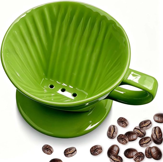 Handmade Pour over Ceramic Coffee Dripper by Unknown