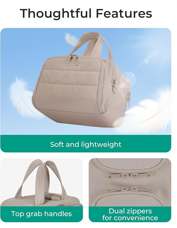 BAGSMART Travel Toiletry Bag, Crush Toiletry Bag - Image 6