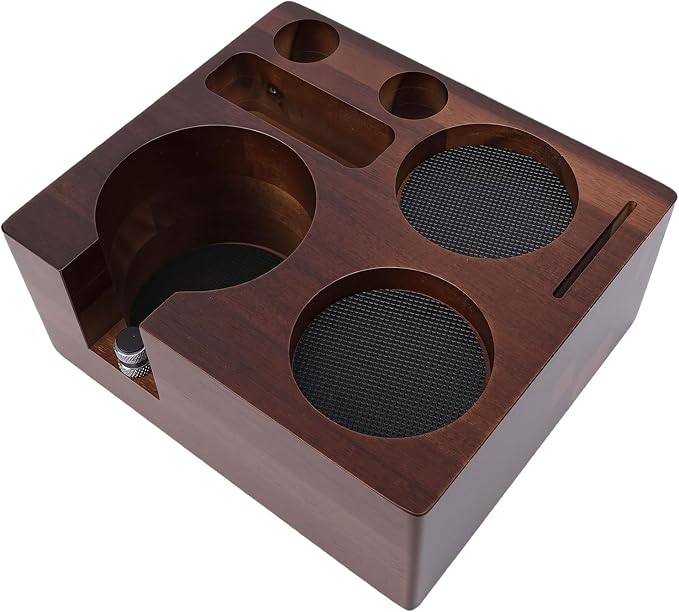 Elegant Walnut Finish Coffee Handler Station Equipment - Image 5