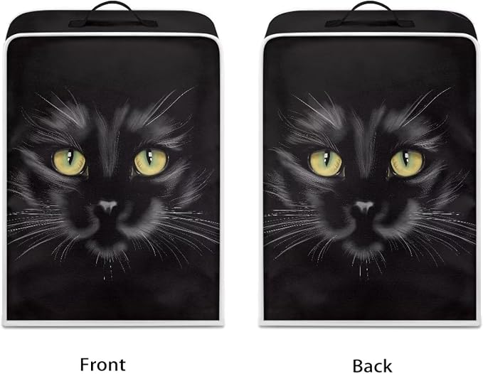 Black Cat Coffee Machine Covers Dust Resistant Folding Dust Covers - Image 3