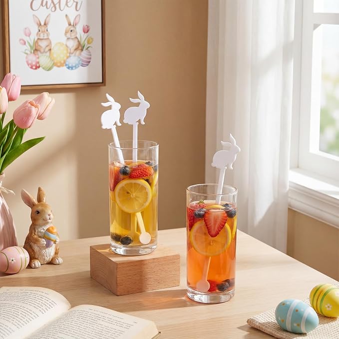 30 Pcs Easter Drink Stirrers Easter Stir Sticks Coffee Stirrers Acrylic Swizzle - Image 7