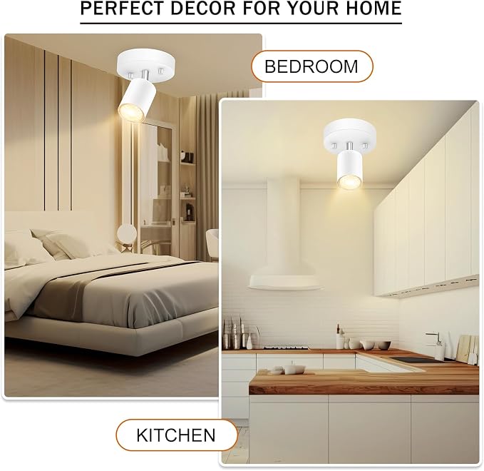 BoostArea LED Light Track Lighting Kit, Monopoint Sconce Adjustable Flush Mount - Image 5