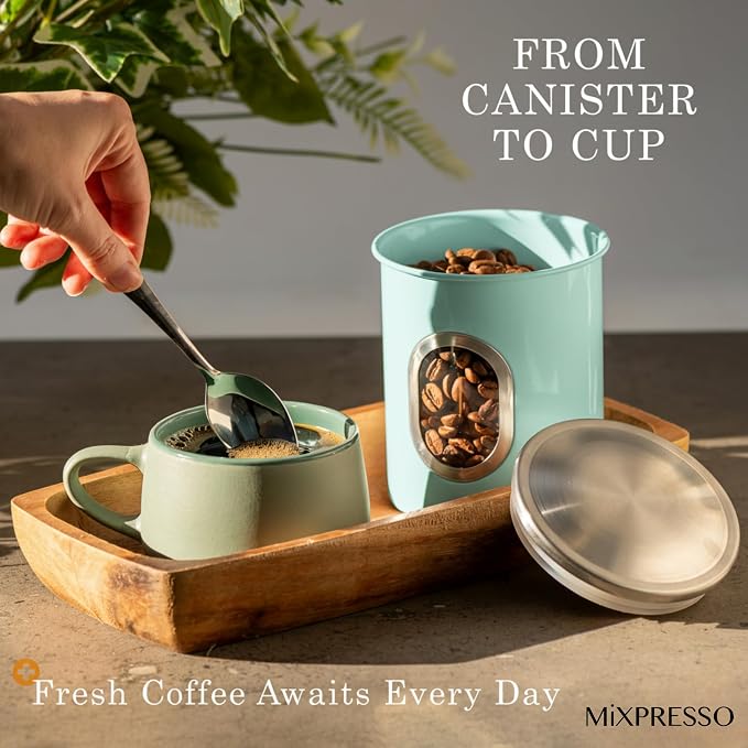 Mixpresso 3-Piece Aqua Blue Canisters Sets - Image 4