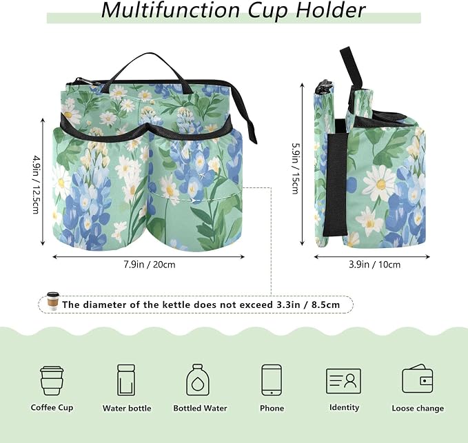 Luggage Cup Holder for Suitcases Free Hands Suitcase Cup Holder Travel Luggage - Image 3