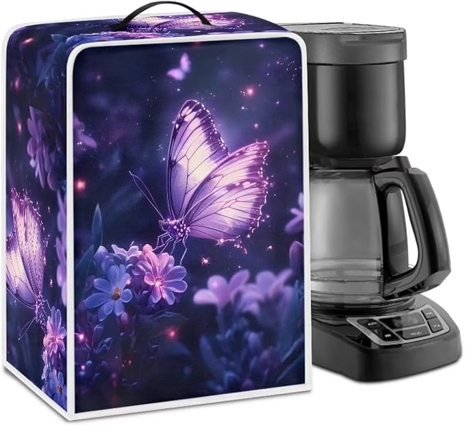 Butterfly Flower Coffee Machine Covers by Kathyboom