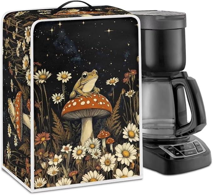 Frog Mushroom Daisy Coffee Machine Covers Anti Dust Covers by Kathyboom