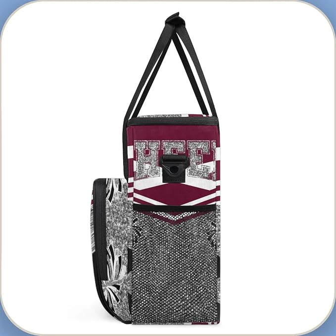 Cheer Red Coffee Maker Carring Bag, Large Insulated Storage Organizer Case Tote - Image 4