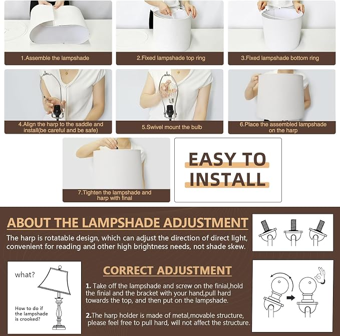 27" Touch Farmhouse Table Lamps - Image 9