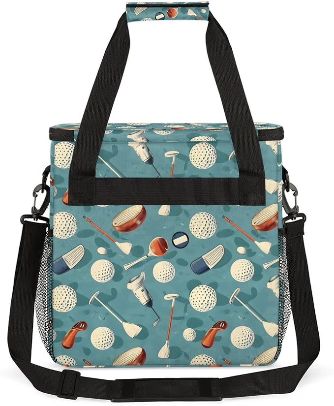 Golf Ball Sports Theme Coffee Maker Carring Bag, Large Insulated Storage - Image 5
