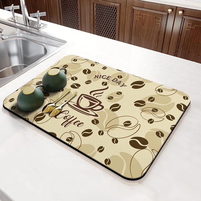 Fashion Absorbent Coffee Bar Mat - Image 3
