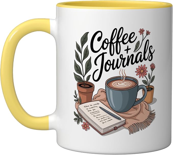 Coffee and Journals Ceramic Mug by Unknown