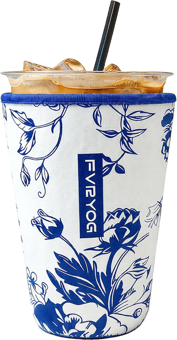 Reusable Insulated Neoprene Iced Coffee Sleeves by Fvryog
