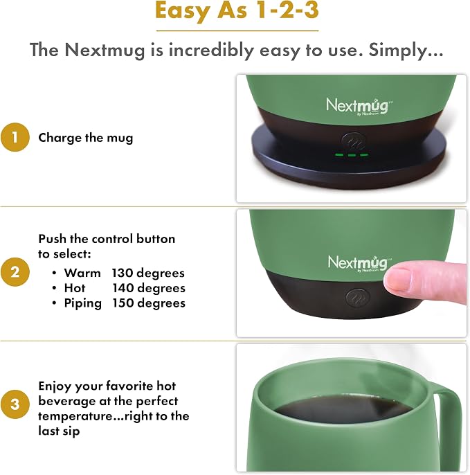 Nextmug - Temperature-Controlled, Self-Heating Coffee Mug - Image 4