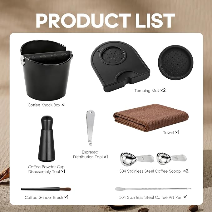 Coffee Knock Box, Coffee Scoops, Espresso Aistribution Tool, Espresso Tamping - Image 9