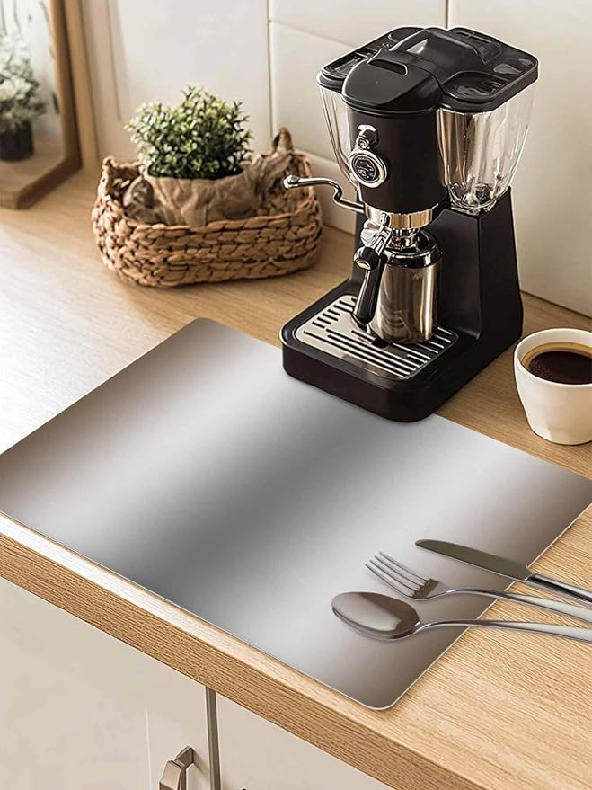 Abstract Coffee Mat Brown Gray Gradient Ombre Absorbent Bar Mat by Unknown
