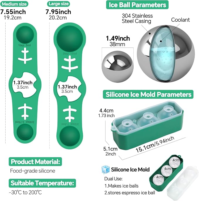 Espresso Cooling Ball Set for Morning Brew & Home Bar - Image 6