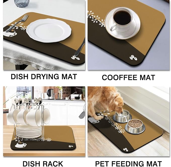 Classic Absorbent Coffee Bar Mat - Image 4
