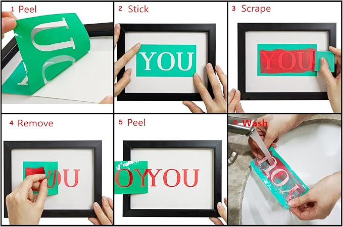 JAJADO Silk Screen Christmas Quotes Reusable Self-Adhesive Stencil - Image 4