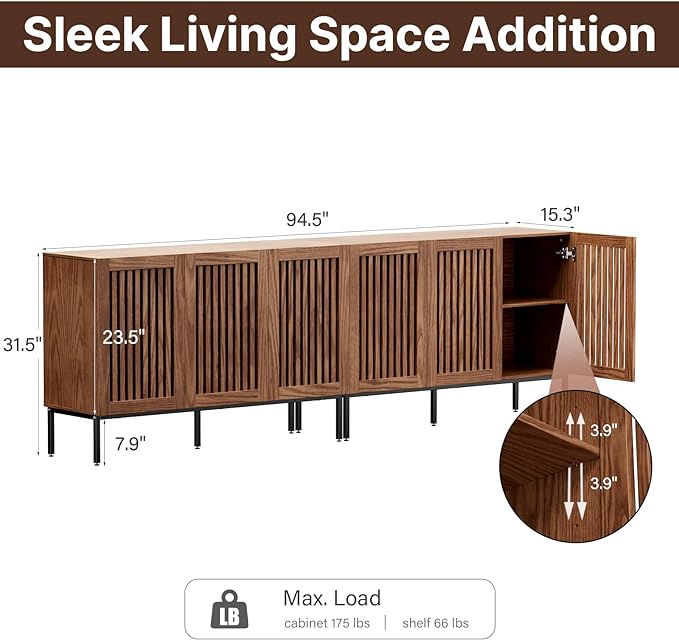 BVIUNTWO Set of 2, 3 Door Accent Storage Cabinet - Image 2